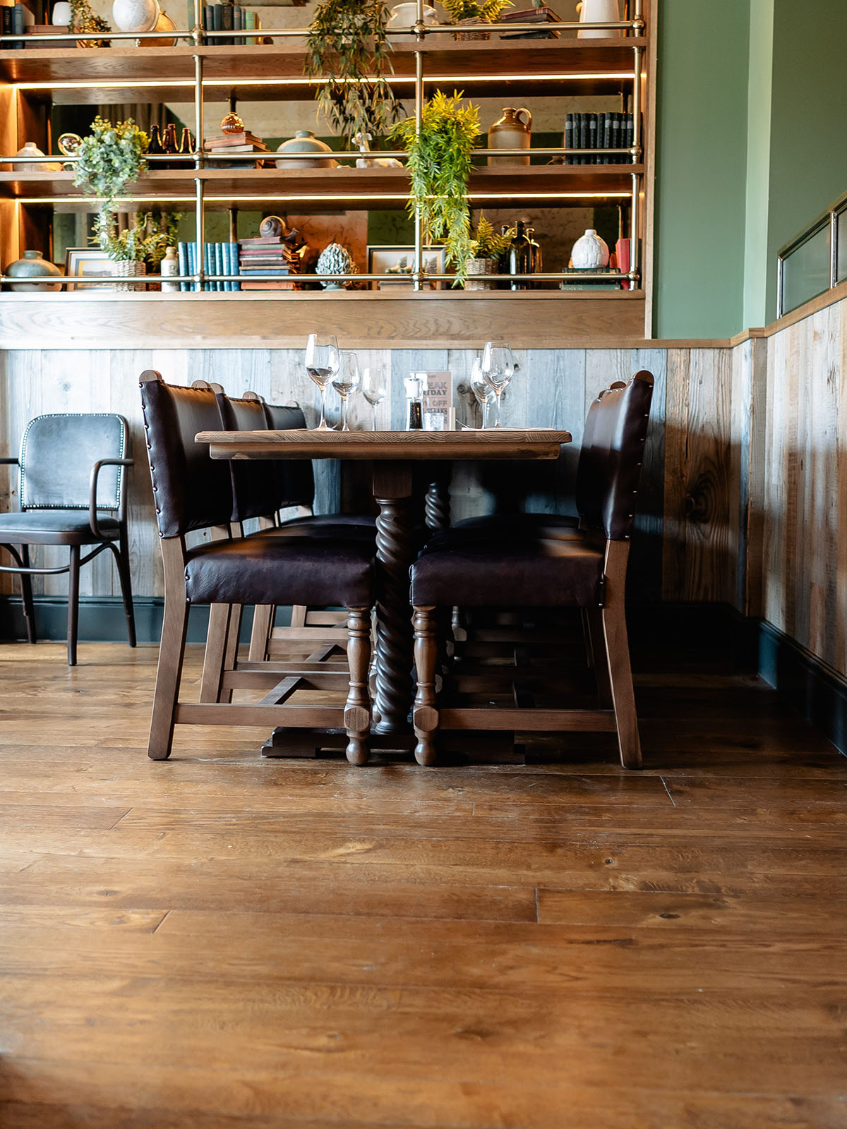 Malbrook Drive rustic-grade oak flooring at Craigside Manor.