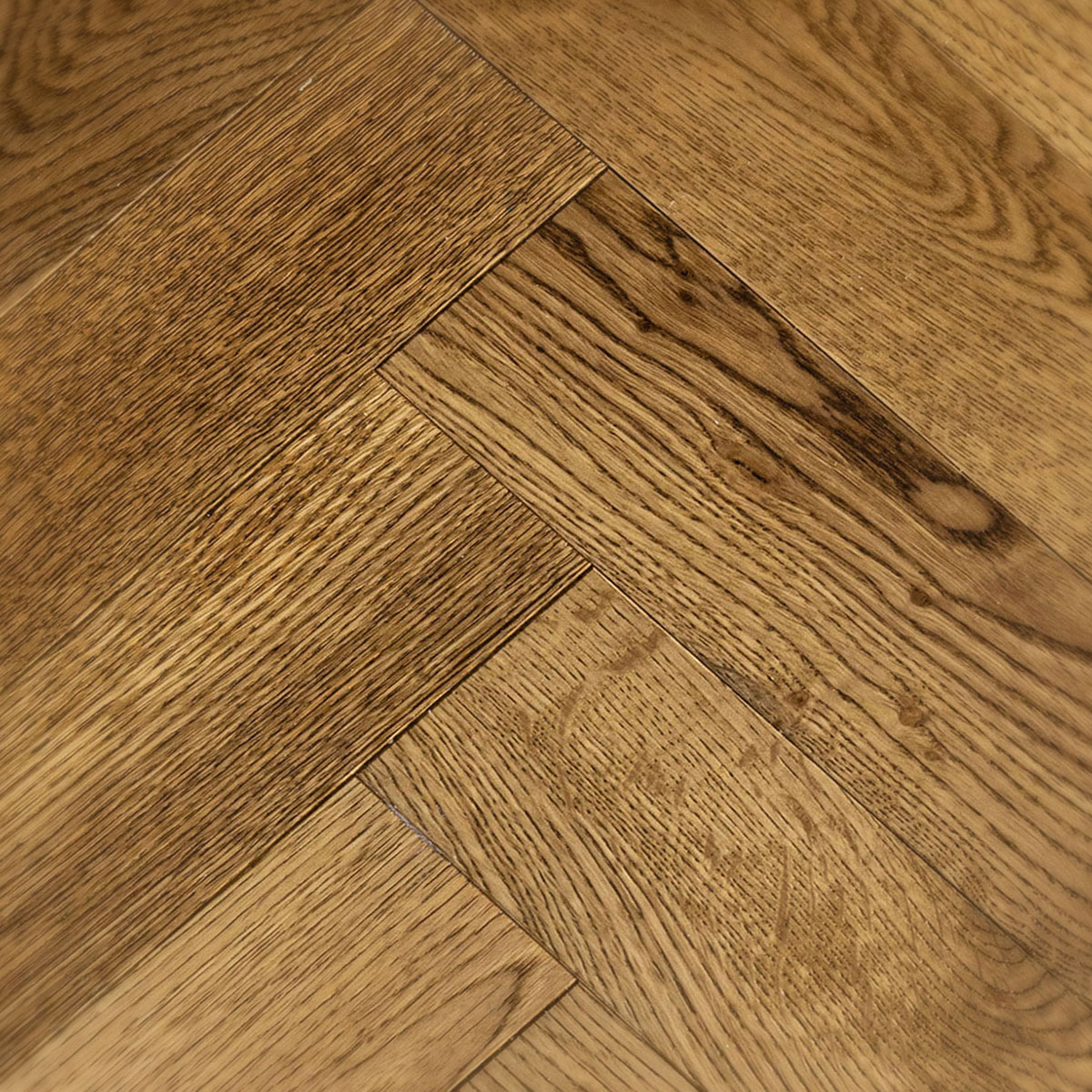 Bourne Road - Rustic Grade Medium Oak Herringbone Floor