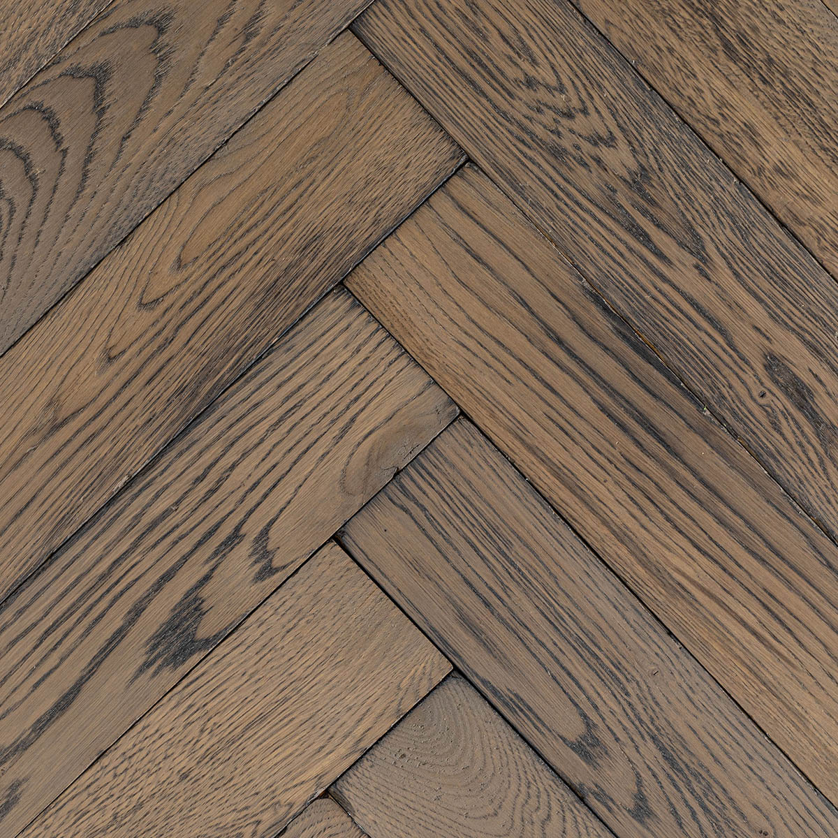 Vine Lane - Solid Oak Distressed Herringbone Floor