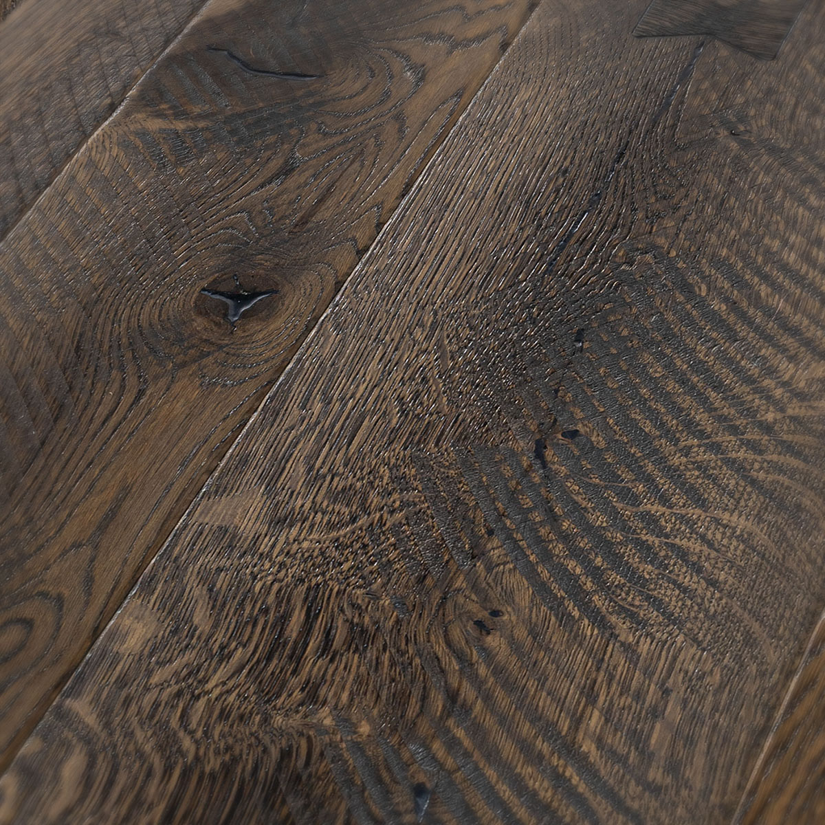 Eldertree - Brushed, Distressed Mixed Width Oak Floor