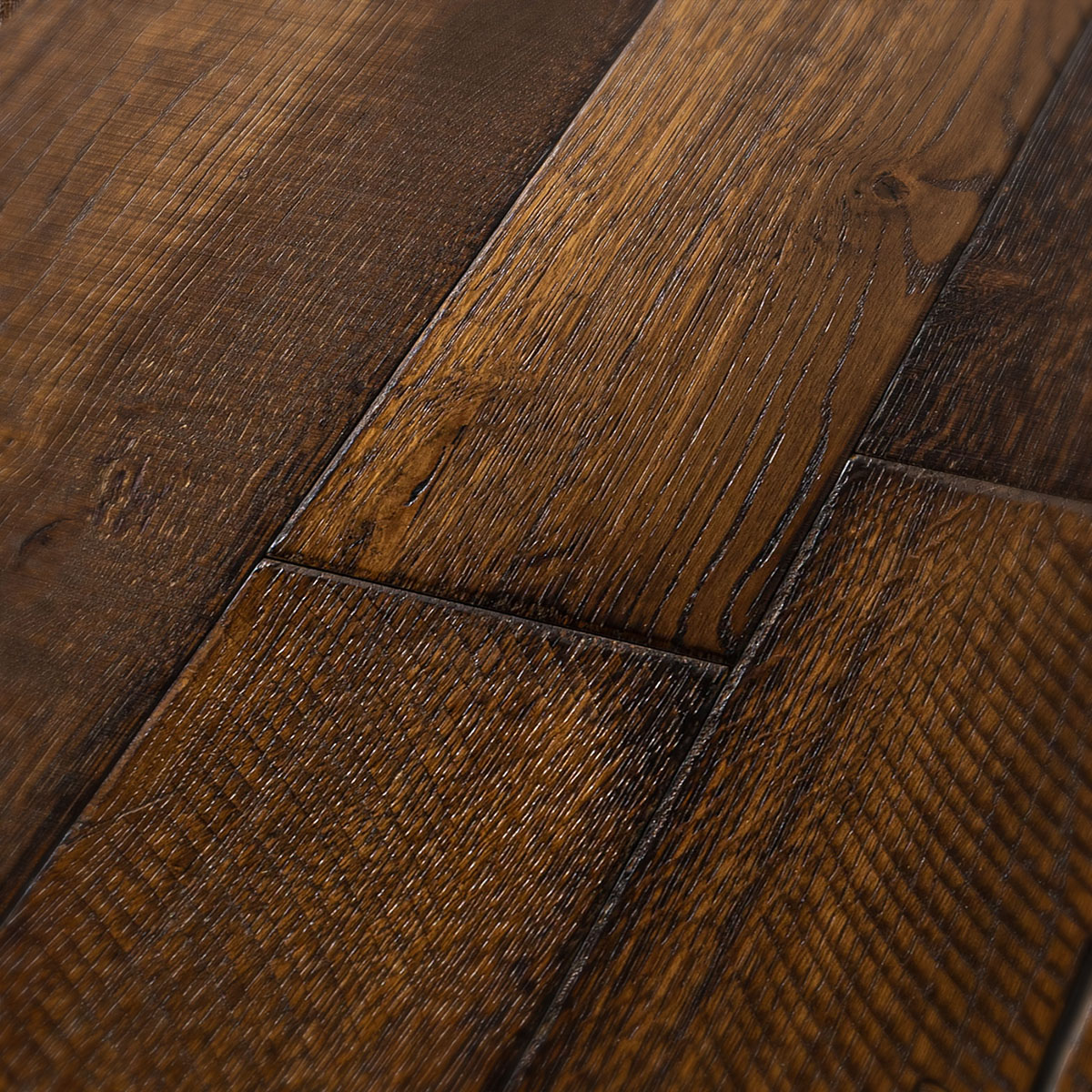 Penrith Oak - Brushed, Distressed Mixed Width Oak Floor