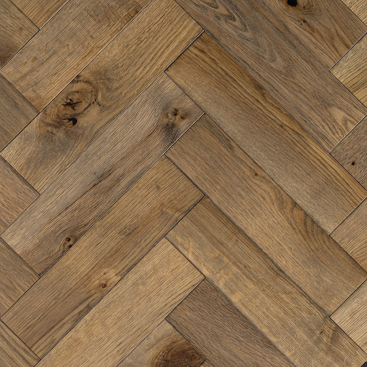 Henley Close - Rustic-Grade Oak Herringbone Floor 280mm x 70mm