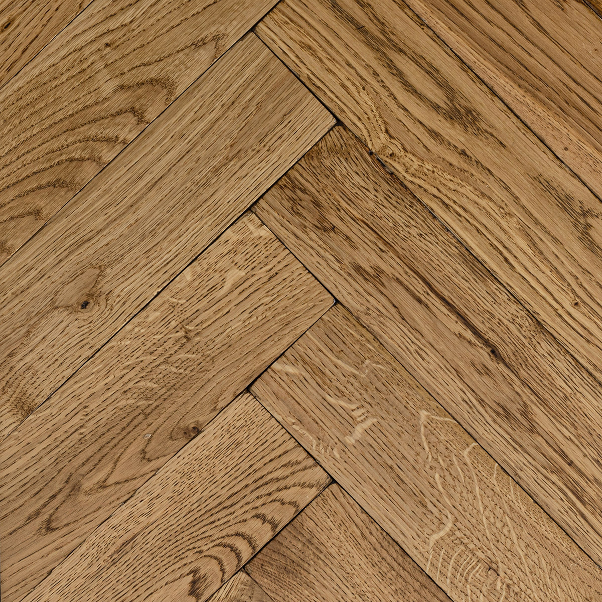 Arden - Solid Oak Polished Herringbone Floor