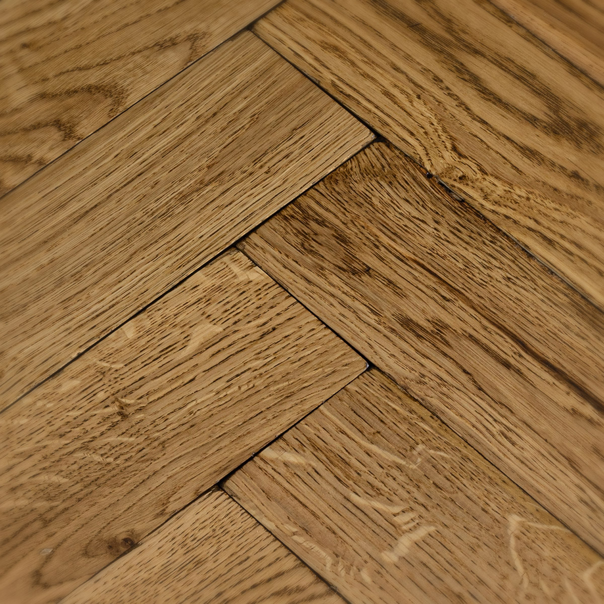 Arden - Solid Oak Polished Herringbone Floor