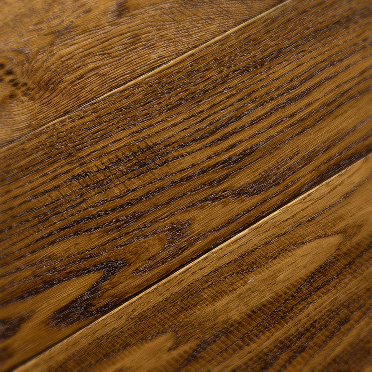 Crowden Herringbone - Hand-Worked, Brushed, Distressed Rustic Oak Floor