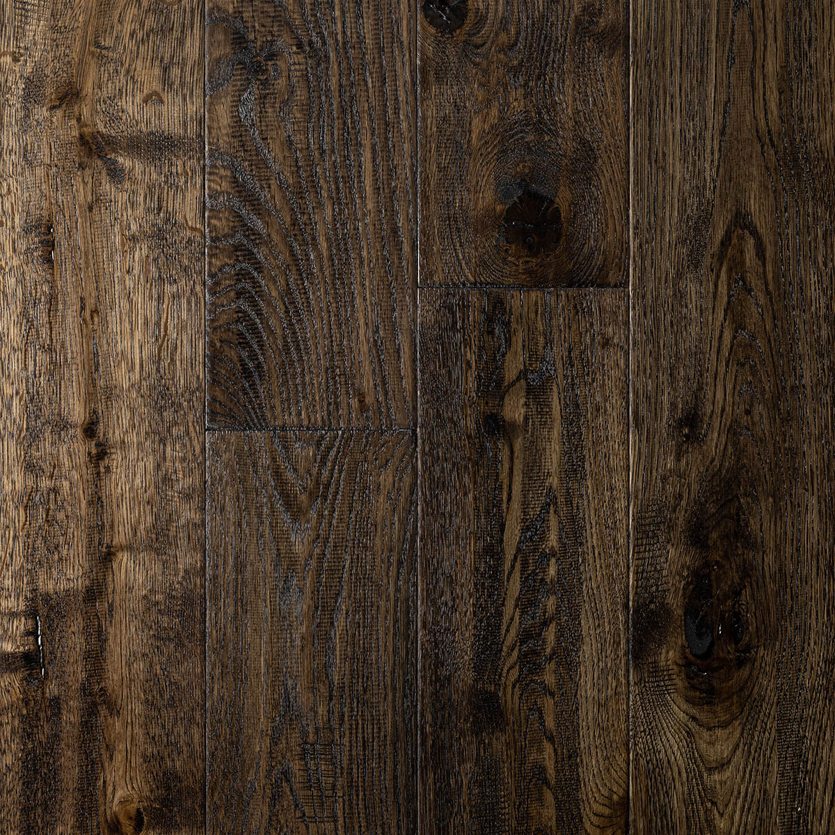 Denby - Brushed Distressed Rustic Oak Wide Plank Floor
