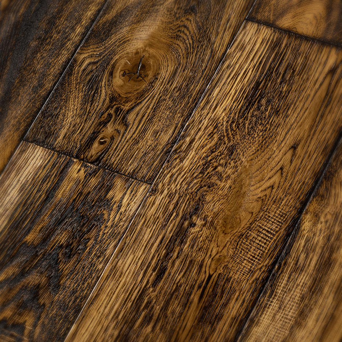 Loxley - Dark Rustic Grade Distressed Oak Floor