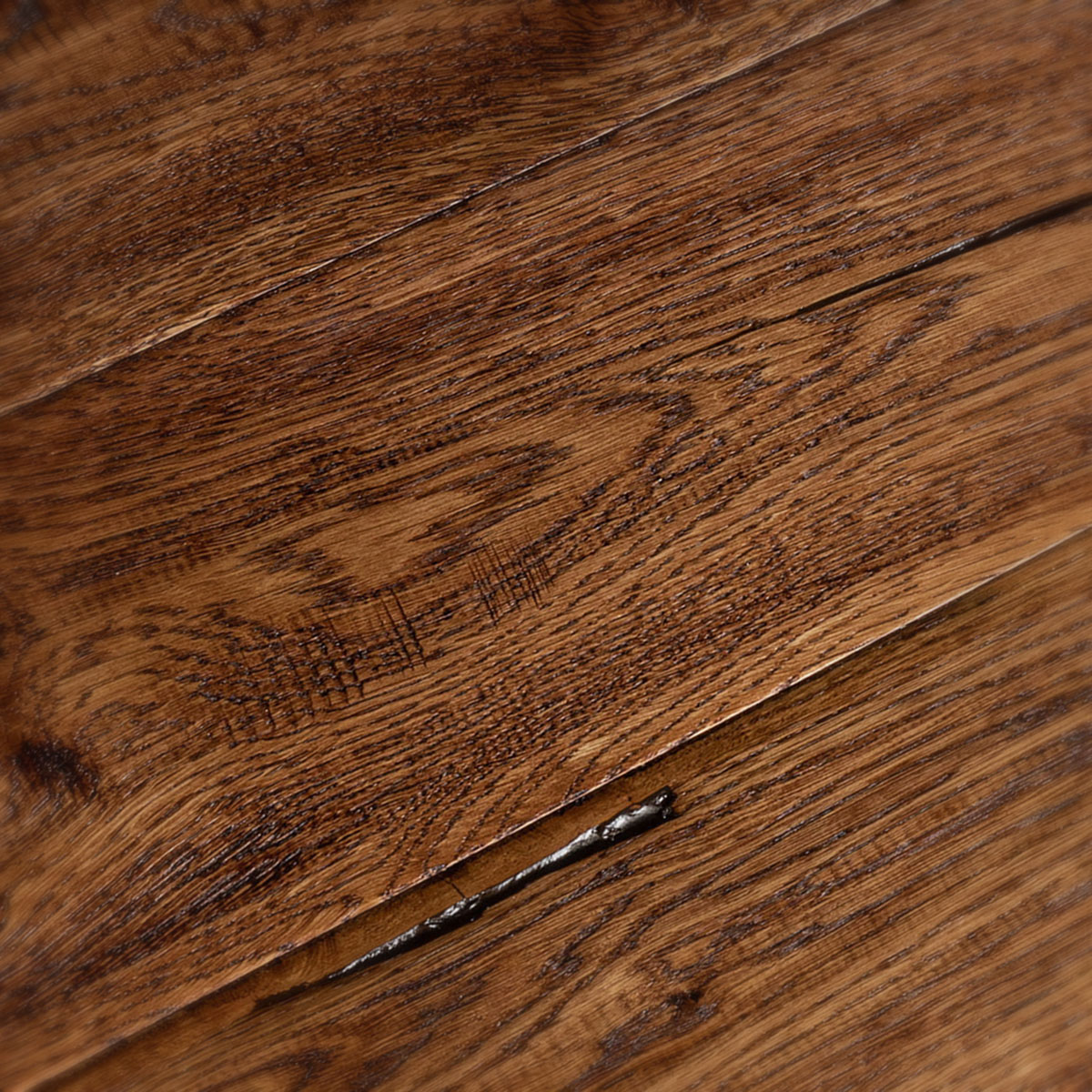 Mellor Herringbone - Distressed Tumbled Rustic Oak Floor