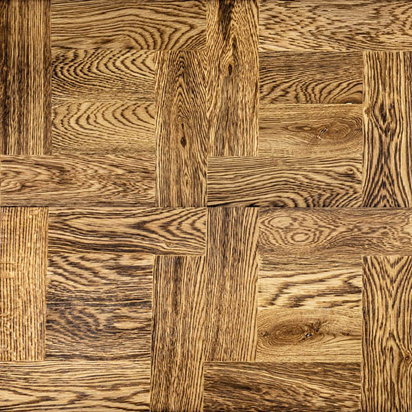 Engineered geometric wood floor with micro bevelled profile